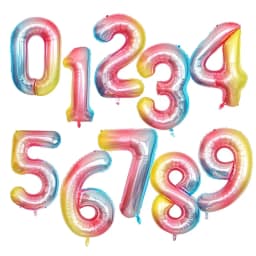 30 40inch Gradient Rose Red Big Number Foil Balloons 0 1 2 3 4 5 6 7 8 9 18 Years Old Birthday Party Wedding Party Decoration