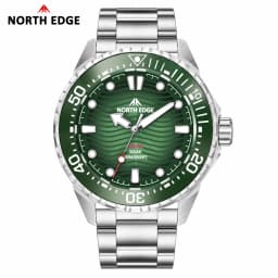 NORTH EDGE 2025 New TRITON Solar Powered Dive Watch Men Luxury Quartz Watches For Men 316L Stainless Steel Case Waterproof 300M