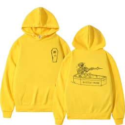 Battle Tribe From The Grave Pull Over Print Hoodie Men Vintage Casual Fleece Cotton Sweatshirt Male Fashion Oversized Hoodies
