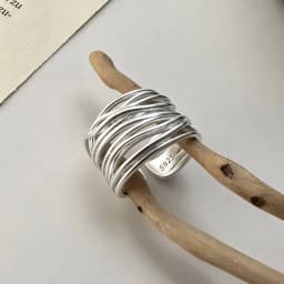 925 Sterling Silver Ring For Women Adjustable Vintage Retro Rings Punk Designer Jewelry Birthday Gift Wholesale