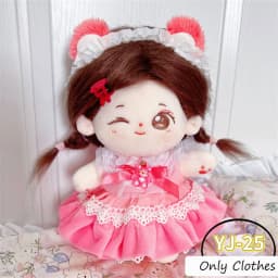 Cute Dress Up Jk Uniform Clothes for 20cm Cotton Plush Lolita Cross Dressing Clothing Skirt Fashion Casual Suit Socks Girl Toys