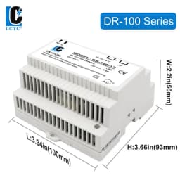 LCTC DR-15/60/100 Switching Power Supply 5V 12V 24V DIN Rail Power Supply Industrial Transformer Small Volume 4.2A 6.5A 7.5A