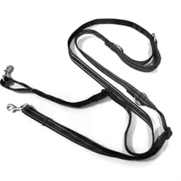 Multifunctional Jean Cloth Dog Leash Adjustable Length Free Hands Double Heads Leash for Small Medium Large Dogs Walking Running