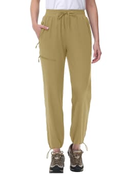 TACVASEN Womens Quick Dry Adjustable Ankle Hiking Pants UPF50+ Water Resistant Stretch Cargo Trousers 4 Pockets Athletic Pants