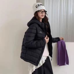 Warm Short Cotton Jacket Autumn Winter New Style Lightweight Breathable Hooded Fashionable Versatile Outerwear for Women