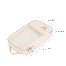 Cute Diaper Bag for Stroller Hanging Bag Separate Storage for Baby Clothes and Diapers Travel Change and Washing Storage Bag