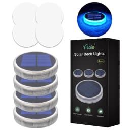 Solar LED Outdoor Deck Lights IP68 Waterproof Garden Step Lighting Auto On/Off Stairs Patio Pathway Yard Fence Wall Lamp