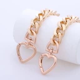 Metal Heart Shape Purse Extender Chain Strap Purse Chain for Accessory Charms, Lengthen Crossbody Shoulder Handbags Strap