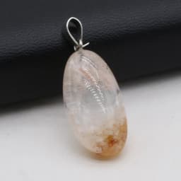 Natural Semi-precious Stone Pendant Irregular Cherry Blossom Agate for DIY Jewelry Making Necklace Size15x20-18x25