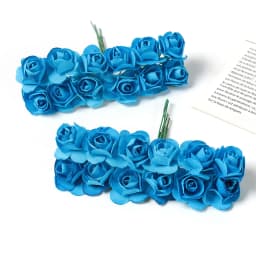 Mini Artificial Rose Bouquet Paper Fake Flowers for Home Decor Wedding Decoration Christmas New Year 2023 Ornaments Accessories