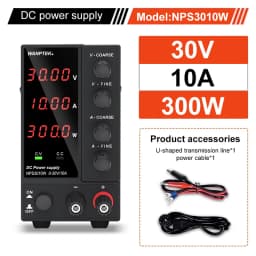 Wanptek Laboratory DC Power Supply Adjustable 30V 10A with Digit Display Voltage Regulator Stabilizer Switching Power Supply