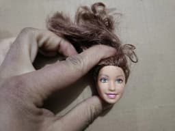 002 1/6 27cm doll head gift for girl collection toy with hair baby head make-up nuannuanmengwu dongcheng qibaoleyuan