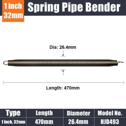1Pcs 420mm PVC Pipe Spring Bender 12.4-26.4mm 3/8 1/2 3/4 Wire Pipe Bending Tool Square Steel Curve Spring Wire Tube Manual Tool