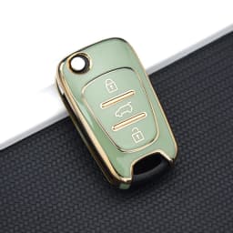For KIA RIO Soul Optima Ceed K2 K3 K5 Pride For Hyundai Elantra Accent i20 i30 ix35 Car Flip Key Case Cover Shell Fob Keychain