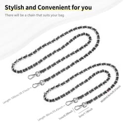 CRAZYSMITH Bag Chain Metal Strap for MLB Bucket Bag Handbag Replacement Long Beaded Chain Shoulder Crossbody Bag Accessory