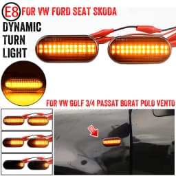 2PCS Led Dynamic Side Marker Turn Signal Light Sequential Blinker Light For VW Golf 3 4 MK3 MK4 Passat 3BG Polo 6N 9N Bora Vento