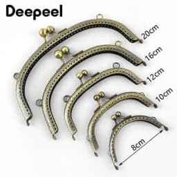 Bronze Purse Handle Semicirc Frame Purses Bags Metal Kiss Clasp Lock Sewing Handbag Handles DIY Bag Accessories
