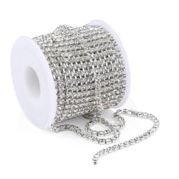 DUCRYSTAL 10Yard/Roll Crystal Rhinestone Chain Trim for Sewing Craft DIY Decoration Jewelry Rhinestones Chain for Wedding Dress