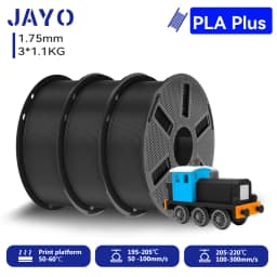 JAYO 3*1.1KG PLA + Filament 1.75MM PLA Plus 3D Printer Filament 1.1KG/roll For FDM Neatly Wound Coloful 3D Printing Material for 3D Printer & Pen