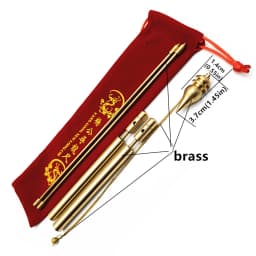 2PCS Copper Dowsing Rod, Divining Rods Upgraded Flexible Rotation Tool, Solid Copper and Brass Dowsing Rods with Gift