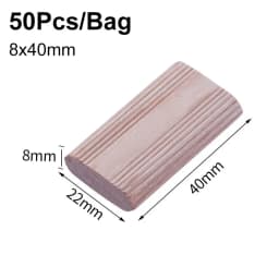 50Pcs Domino Solid Wood DIY Stripes Tenon Biscuit Joinery Beech Wood Nail Cork Block Wood Board Furniture Butt Tool For Woodwork