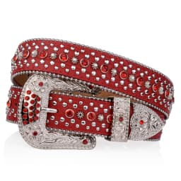 Punk rock ladies belt luxury Rhinestone shiny button PU decorated Y2K belt retro men's jeans belt