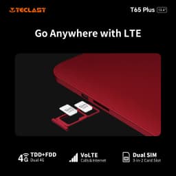 Teclast T65 Plus Tablet 2025 13.4 inch 120Hz 8GB 256GB Helio G99 13MP Camera 10000mAh Battery Android 15 Tablets Cellular Verion