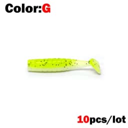 OUTKIT 10Pcs/lot Wobblers Rockfishing Soft Lures Rubber Soft Baits 4cm 1g Fishing Soft Worm Artificial Baits Bass Silicone Fish