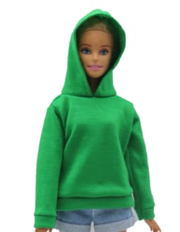 New 30cm 1/6 Doll Jeans Shorts Long Sleeves Simple and Loose Hoodie Set Daily Wear Clothes for Barbies Doll Accessories