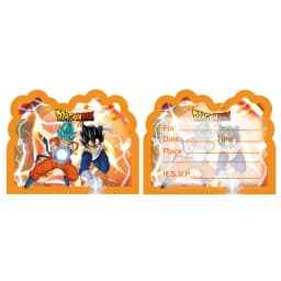 Dragon Ball Z Birthday Party Decoration Anime Tableware Invitation Cards Banner Backdrop Poster Cake Topper Number Balloon Set