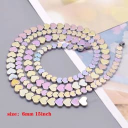 New color Natural Stone Hematite Beads Heart square Round disc Loose Spacer beads For Jewelry Making DIY
