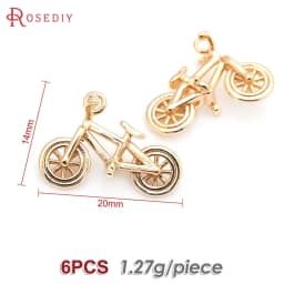 18K Gold Color Airplane Bicycle Tower Windmill Charms Pendants High Quality Diy Jewelry Making Necklace Earrings Accessories