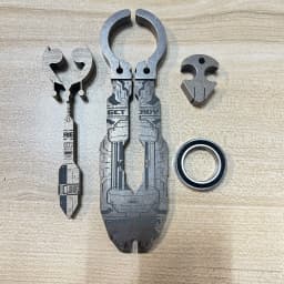 3in1 143mm Titanium Alloy Tuning Fork Thick Crowbar To Open The Bottle And Order For Breaking Windows DIY Play With And Collect