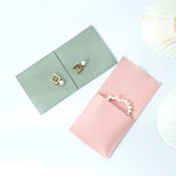 100pcs Velvet Jewelry Gift Bag Microfiber Envelope Necklace Ring Earrings Soap Packaging Travel Organizer Pouch Wedding Favors