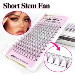 ABONNIE Premade Volume Fans Short Stem 3d/4d/5d/6d Russian Eyelash Extension Mink Eyelash Extension All Size Lashes Tray