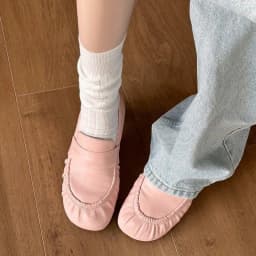 Round-toe Pleated Retro Simple Slip-on High-heel Loafers for Women 2026 New Deep-mouth Single Shoes,Commuter Small Leather Shoes