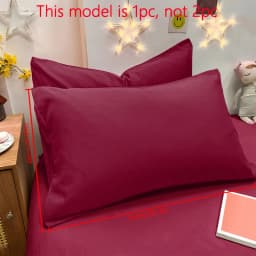 1 Piece Of Matte Solid Color Pillowcase, Bedroom Pocket Sealed Soft Pillowcase, Bedding