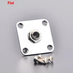 Flat / Curved Stainless Steel Jack Plate( Made in Japan by GOTOH) With Epi Output Jack(made in korea) For Electric Guitar Bass