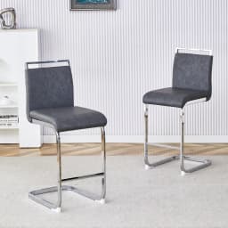 Nordic Bar Stools Set of 2 High Quality White Synthetic Leather Gold Metal Legs 96.5cm Kitchen Stool