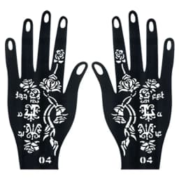 Pattern Tattoo Stencils for Women Hollow Henna Flower Tattoo Stencils for Hand Fingers Reusable Tattoo Templates Tattoo Tools