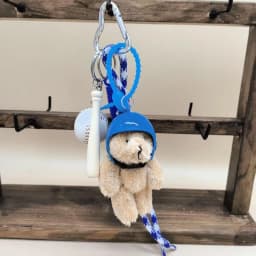 Cute DIY Pattern Helmet Bear Personalized keychain Cartoon Animal Charm Bag Design Bag Accessories Rope Hanging Accessories