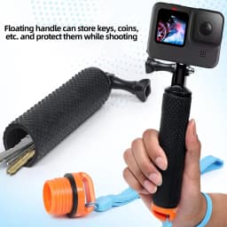 Floating Hand Grip Waterproof Handle Selfie Stick for GoPro Hero 13 12 11 10 9 8 7 5 Insta360 SJCAM AKASO DJI OSMO Action Camera