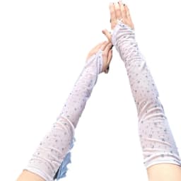Rhinestone Mesh Fingerless Gloves Rhinestone Breathable Long Sunscreen Gloves Nightclub Dance Fingerless Arm Sleeves