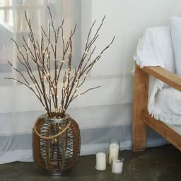 Christmas 50LED White Birch Branch Lights Battery Operated Fairy Twig Lamp for Xmas Wedding Home Party Table Decoration