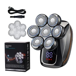 Floating 7-Blade 5-in-1 Electric Shaver For Men Rechargeable Nose Hair Trimmer Facial Cleaning Massager Bald Head Beard Razor