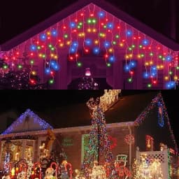 2025 Christmas Decorative Lighting 3M Curtain LED Icicle String Lights with EU/US Plug for Outdoor Garden Wedding Street