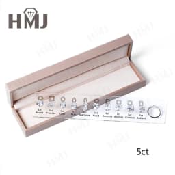 HMJ Jewelry Tools Caliper Diamond Carat Size Shape Customize Comparison Magnetic Ring Gem Base 10 Cuts 0.5-6CT for Jewelry Store