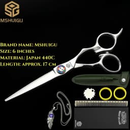 Professional Barber Scissors VG10 Steel 6.2 Inch 3D Carved Handle High-End Salon Hairdressing Sharp And Durable Cutting Tools
