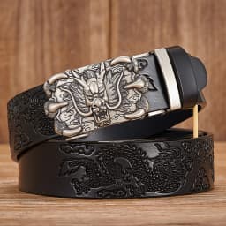 Men Belt Genuine Leather New High Quality Cowhide Handmade Men Waistbands Chinese Dragon Pressed Straps Male Designer Belts