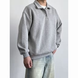 Spring Autumn Men's Collar Sweatshirt Loose Casual Daily Pure Color Top Comfortable Polyester Fabric Long Sleeve Shirt